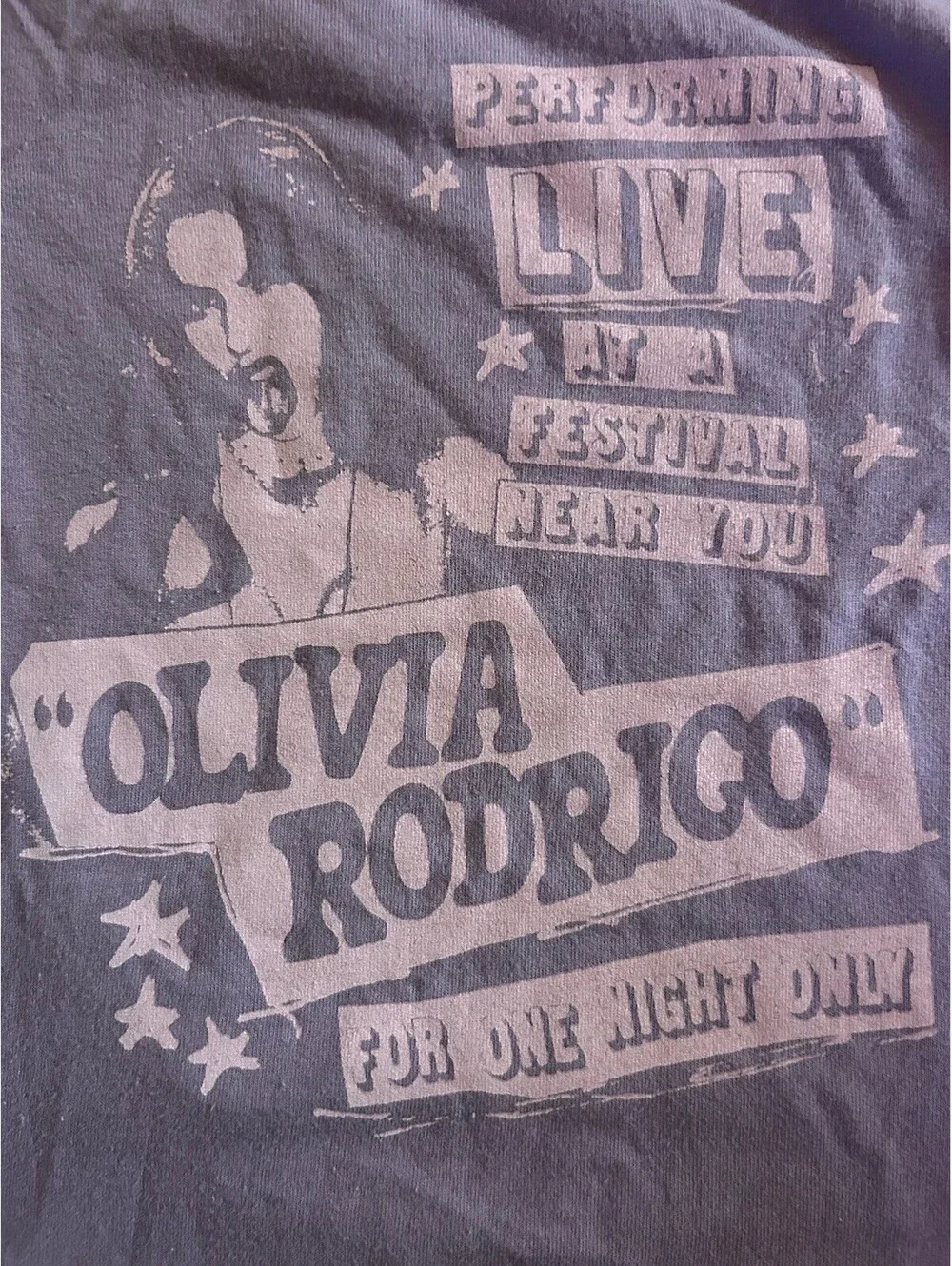 Old Navy Graphic Olivia Rodrigo Short Purple Sleeve T-Shirt, Size XS 5 - New